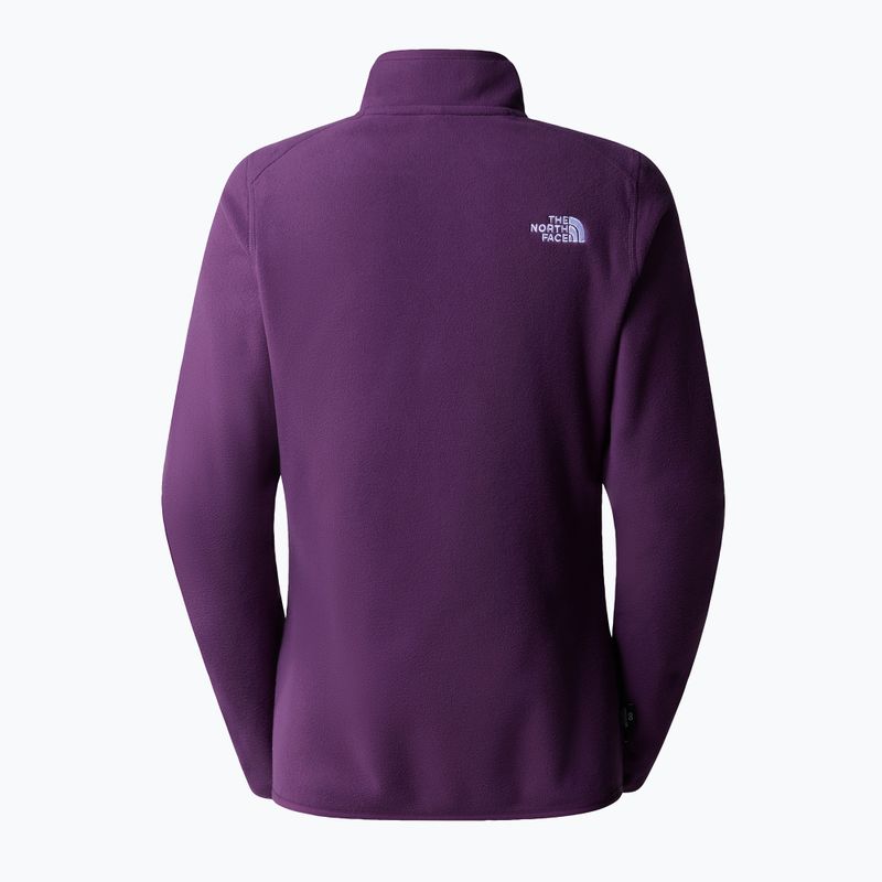 Női gyapjú pulóver The North Face 100 Glacier 1/4 Zip fekete ribizli Ppurple 2