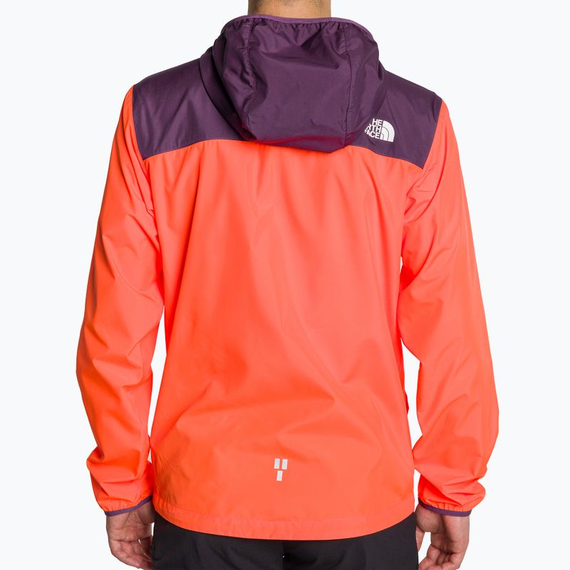 Férfi futódzseki The North Face Higher Run Wind vivid flame/black currant purple 2