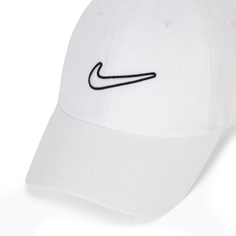 Baseballsapka Nike Club Unstructured Swoosh white/white 3