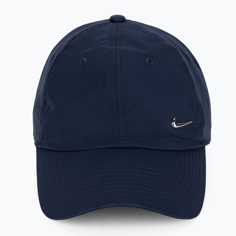 Nike Dri-Fit Club Unstructured Metal Swoosh baseball sapka éjfekete navy/metál ezüst 2