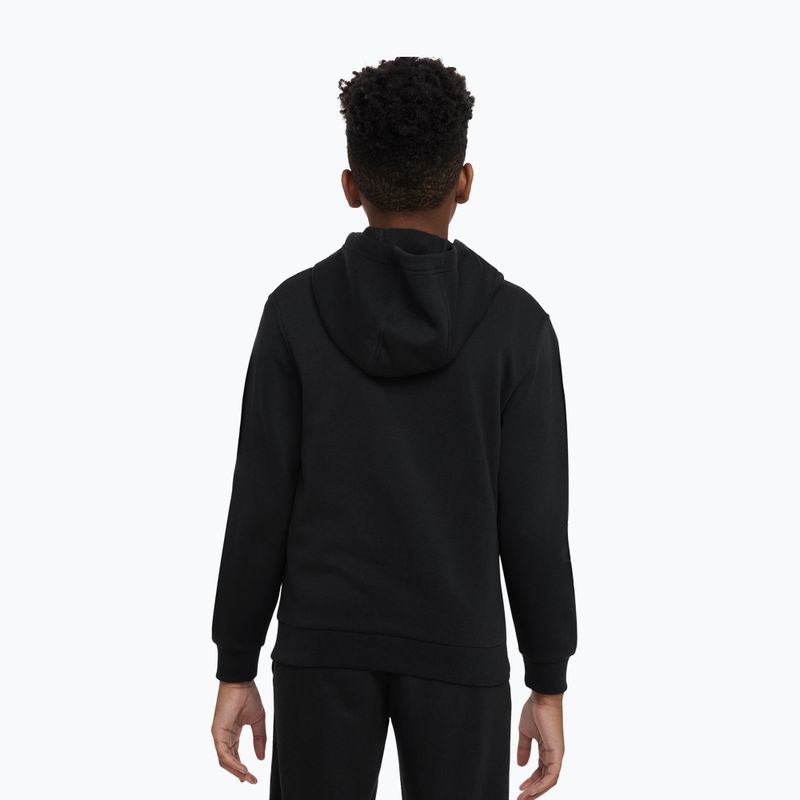 Gyermek Nike Club Fleece kapucnis pulóver fekete/fehér 6