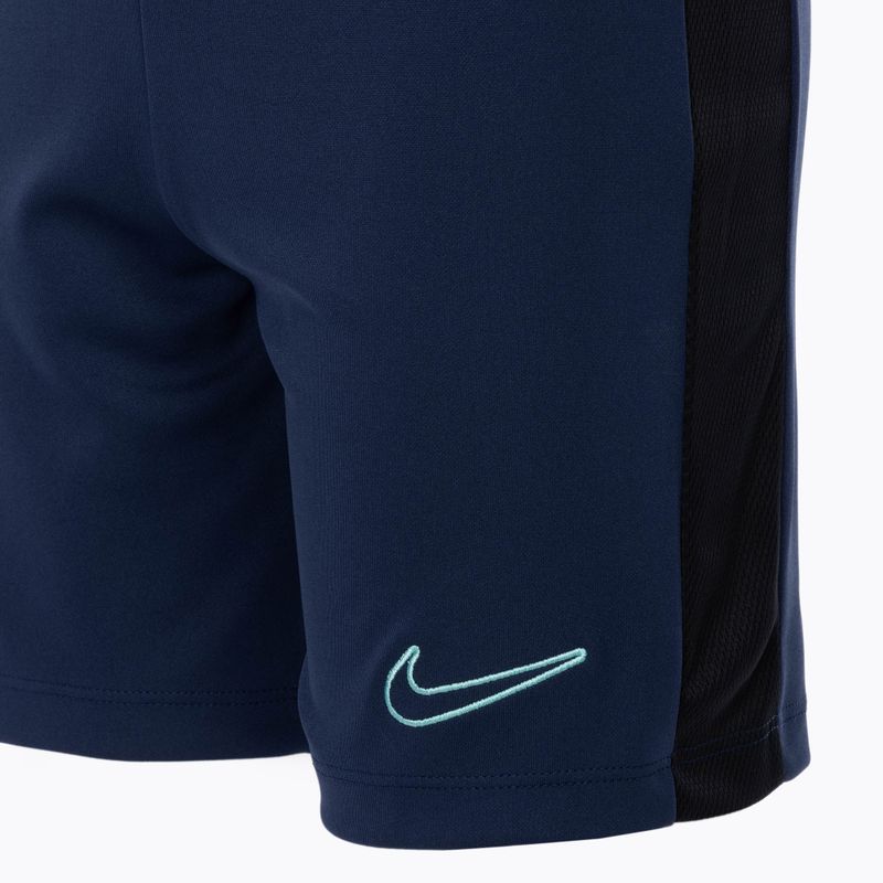 Nike Dri-Fit Academy23 éjfekete/fekete/piros türkiz gyermek futball rövidnadrág 3