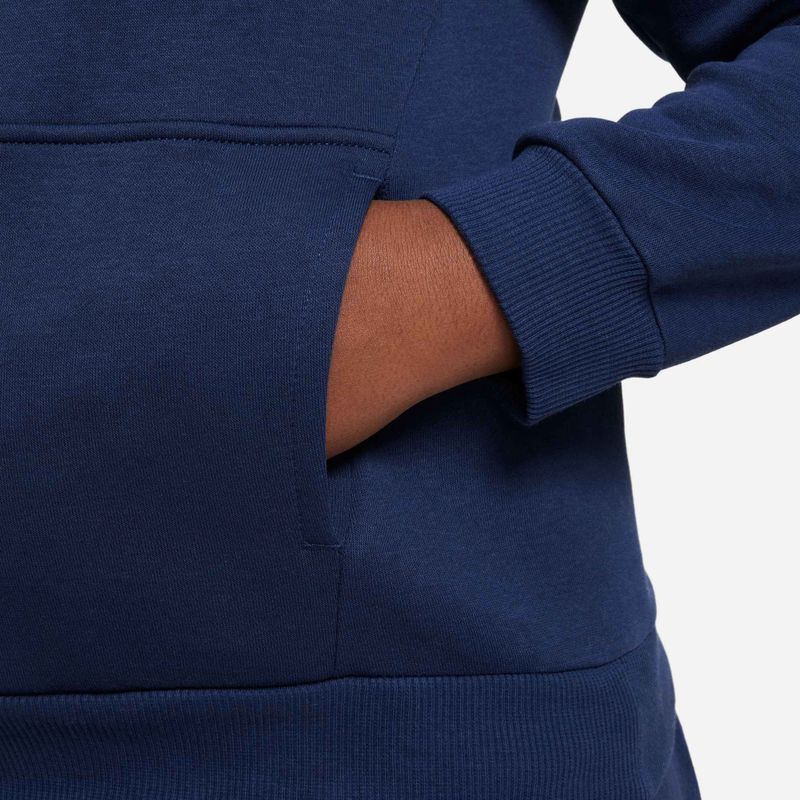 Nike Sportswear Club Fleece éjfekete tengerészkék-fehér gyermek pulóver 9