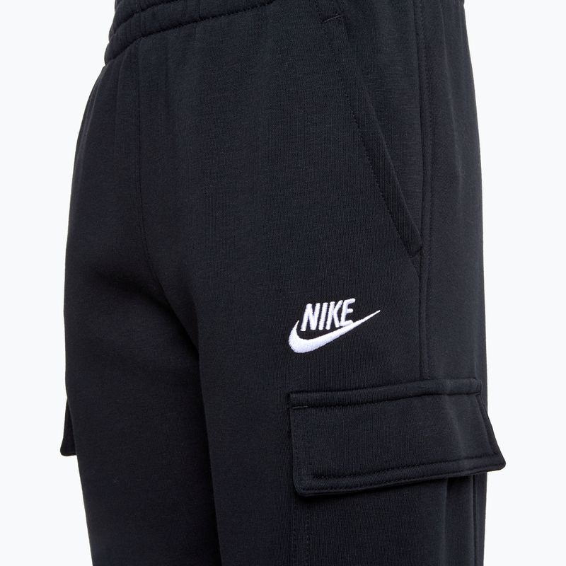 Nike Sportswear Club Fleece gyermek nadrág fekete/fekete/fehér 3