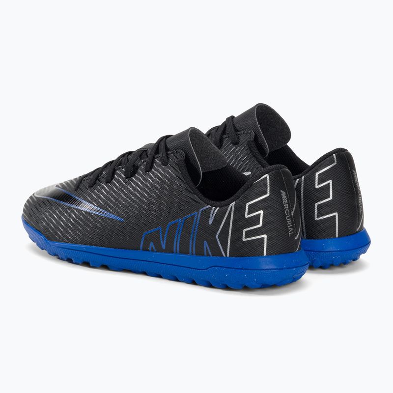 Gyermek futballcipő Nike JR Mercurial Vapor 15 Club TF fekete/króm/hyper real 3