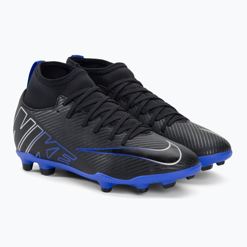 Gyermek futballcipő Nike JR Mercurial Superfly 9 Club FG/MG fekete/króm/hyper real 4