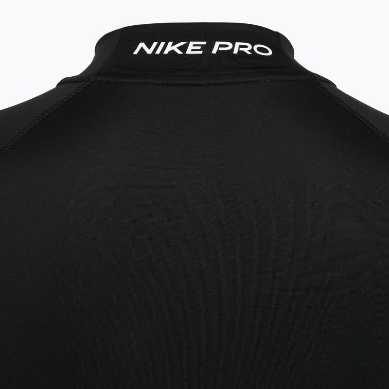 Férfi Nike Pro Dri-Fit Mock-Neck hosszú ujjú edzőruha fekete/fehér 9