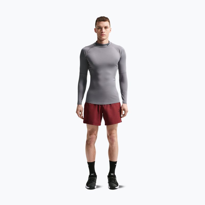 Férfi edző hosszú ujjú póló Nike Pro Dri-Fit Mock-Neck smoke grey/black 2