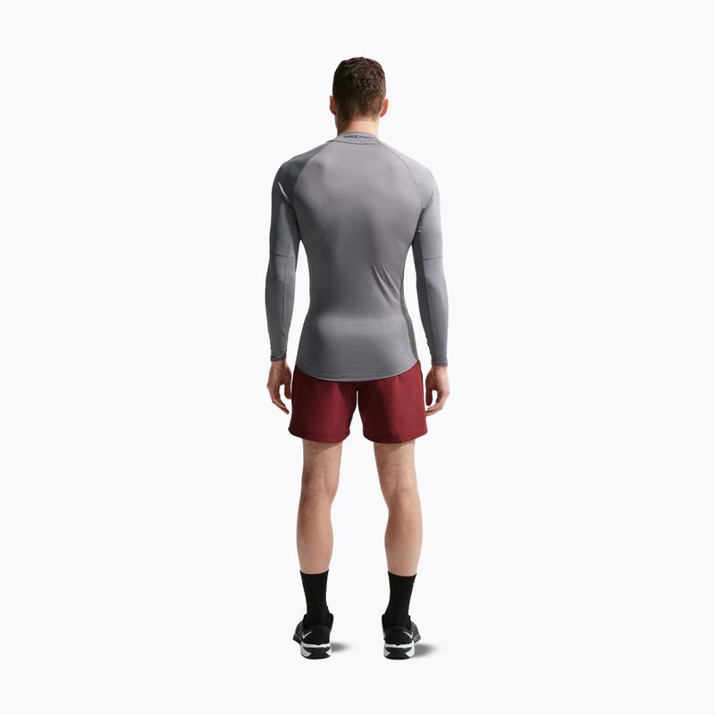 Férfi edző hosszú ujjú póló Nike Pro Dri-Fit Mock-Neck smoke grey/black 3
