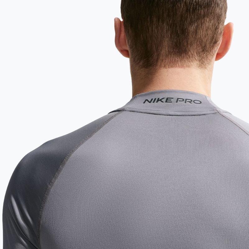 Férfi edző hosszú ujjú póló Nike Pro Dri-Fit Mock-Neck smoke grey/black 6