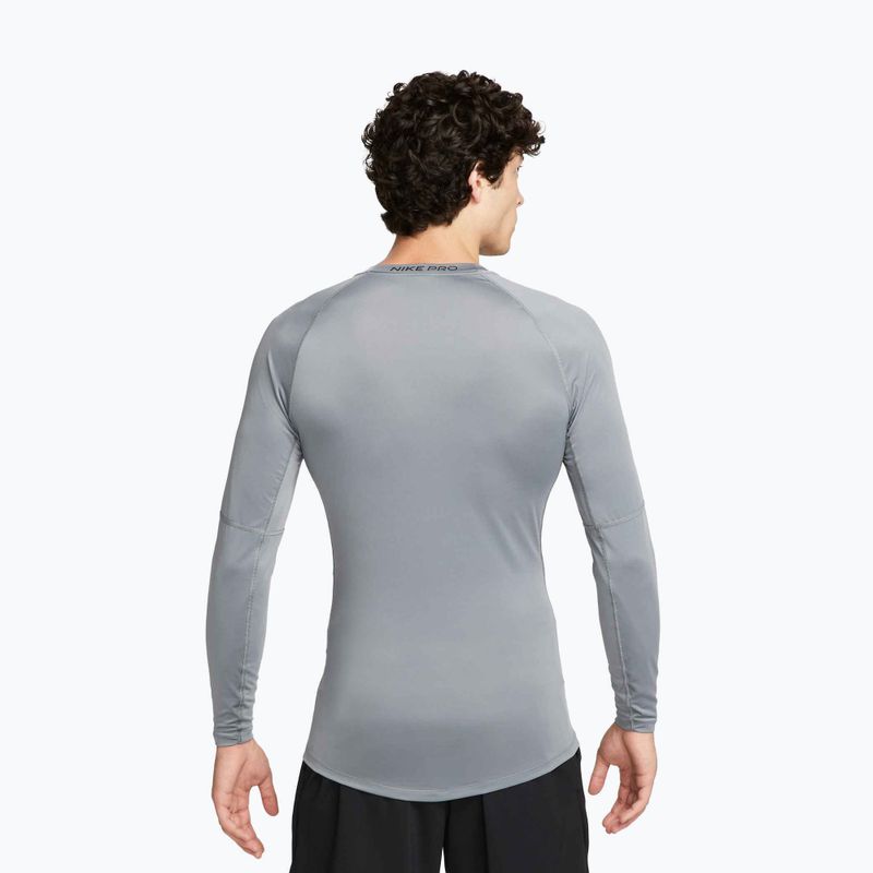 Férfi hosszú ujjú edzőfelső Nike Pro Dri-Fit Tight Fitness smoke grey/black 3