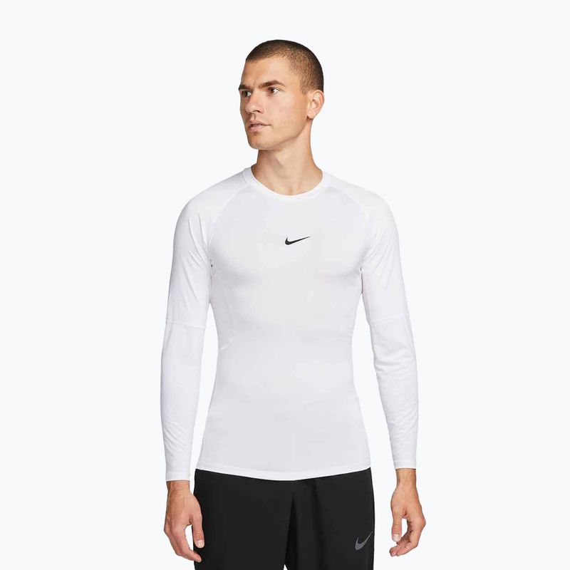 Férfi hosszú ujjú edzőfelső Nike Pro Dri-Fit Tight Fitness white/black