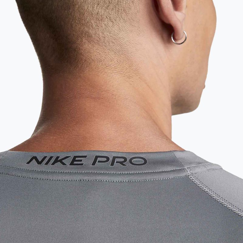 Férfi edzőpóló Nike Pro Dri-Fit Tight Fitness smoke grey/black 5