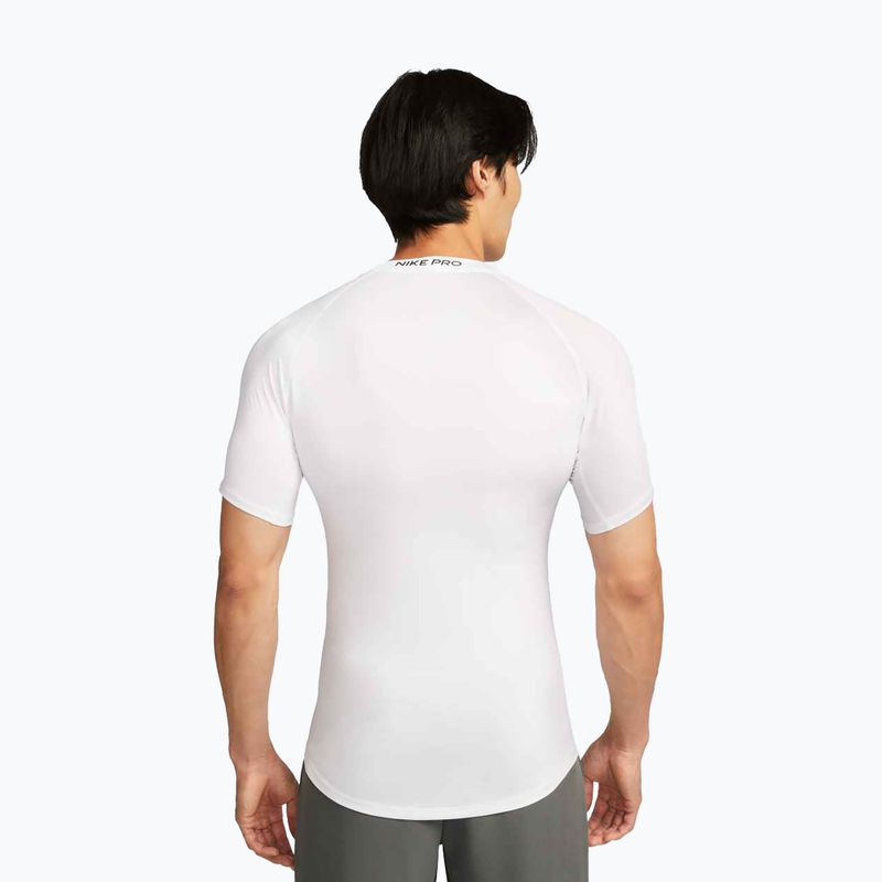 Férfi edzőpóló Nike Pro Dri-Fit Tight fitness white/black 3