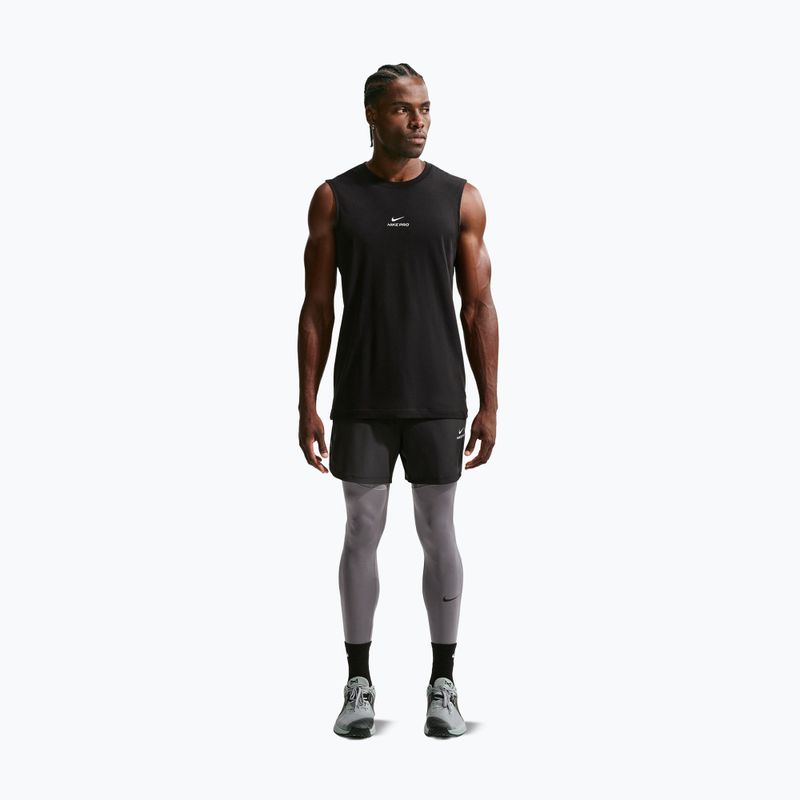 Férfi edzőleggingsek Nike Pro Dri-Fit Tight Fitness smoke grey/black 2