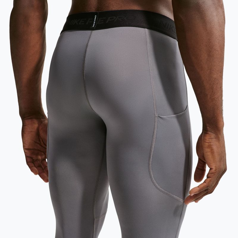Férfi edzőleggingsek Nike Pro Dri-Fit Tight Fitness smoke grey/black 5