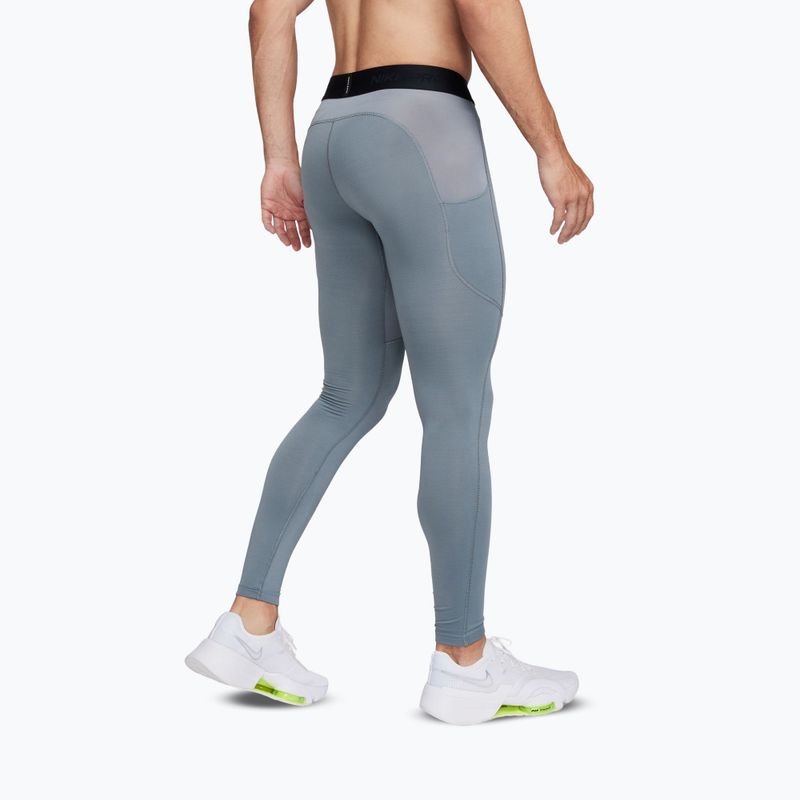 Férfi leggingsek Nike Pro Warm smoke grey/black 3