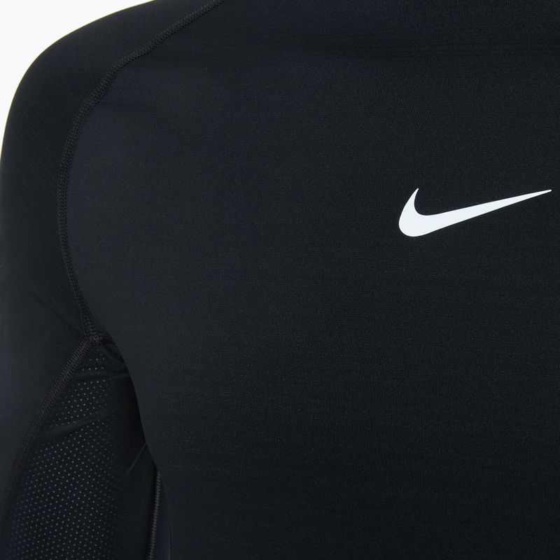 Férfi hosszú ujjú edzőruha Nike Pro Warm LS fekete/fehér 3