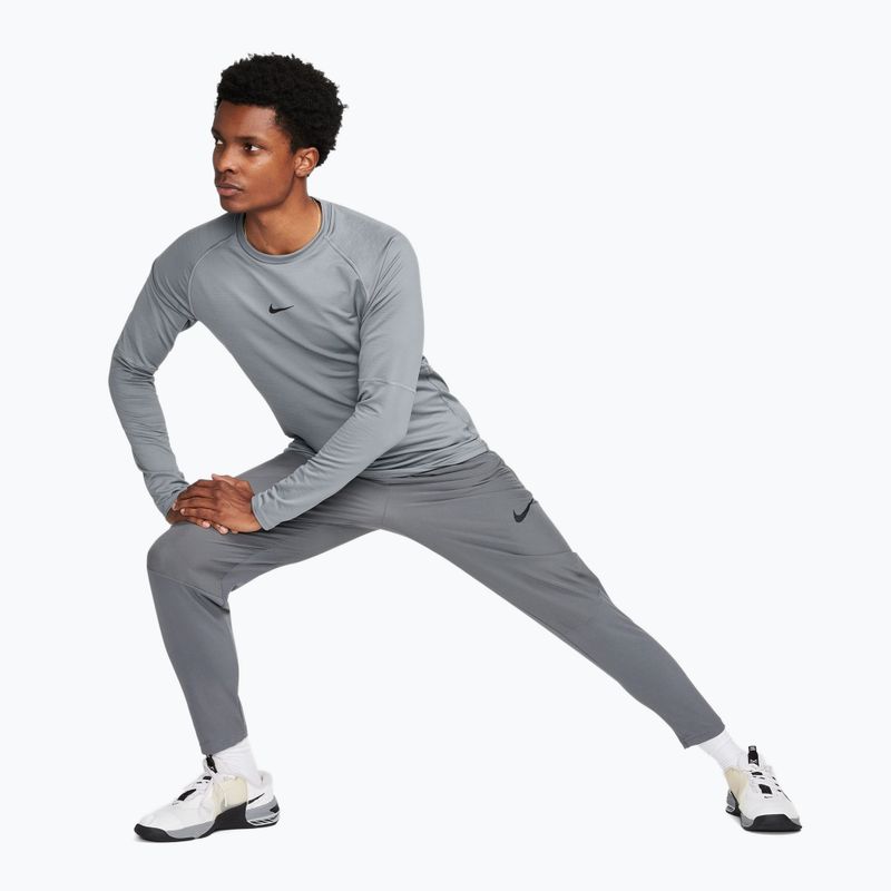 Férfi edző hosszú ujjú póló Nike Pro Warm smoke grey/black 3