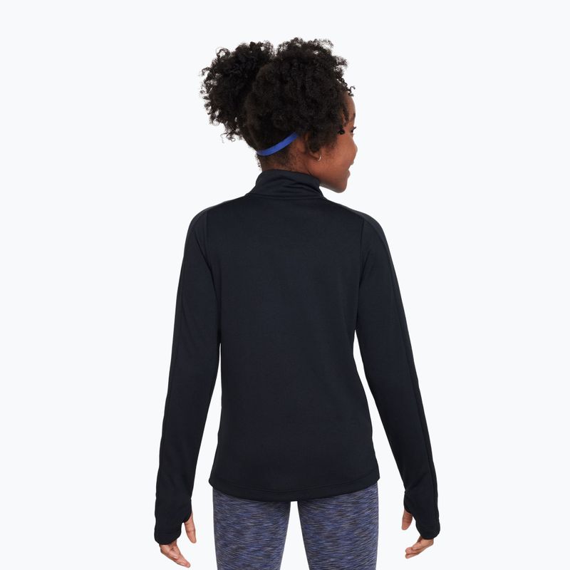 Gyerek edző hosszú ujjú póló Nike Dri-Fit 1/4 Zip black/white 3