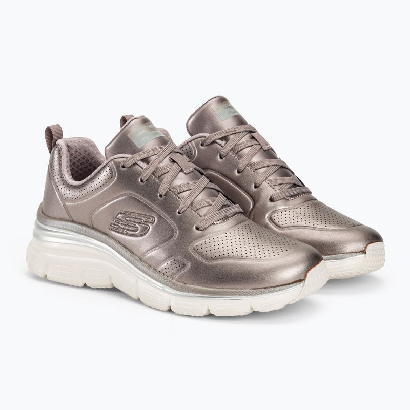 női cipő SKECHERS Fashion Fit Glow Up pewter 4