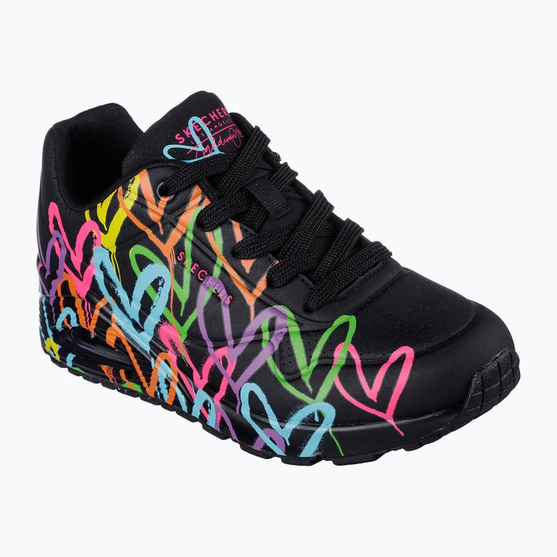 Női cipő SKECHERS JGoldcrown Uno Highlight Love black/multicolor 8