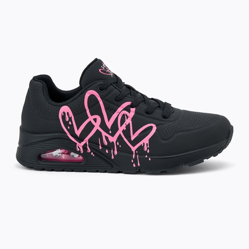 Női cipő SKECHERS Uno Dripping In Love black/pink 2