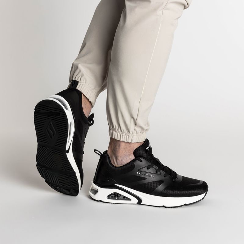 SKECHERS Tres-Air Uno Revolution-Airy fekete/fehér férfi cipő 2