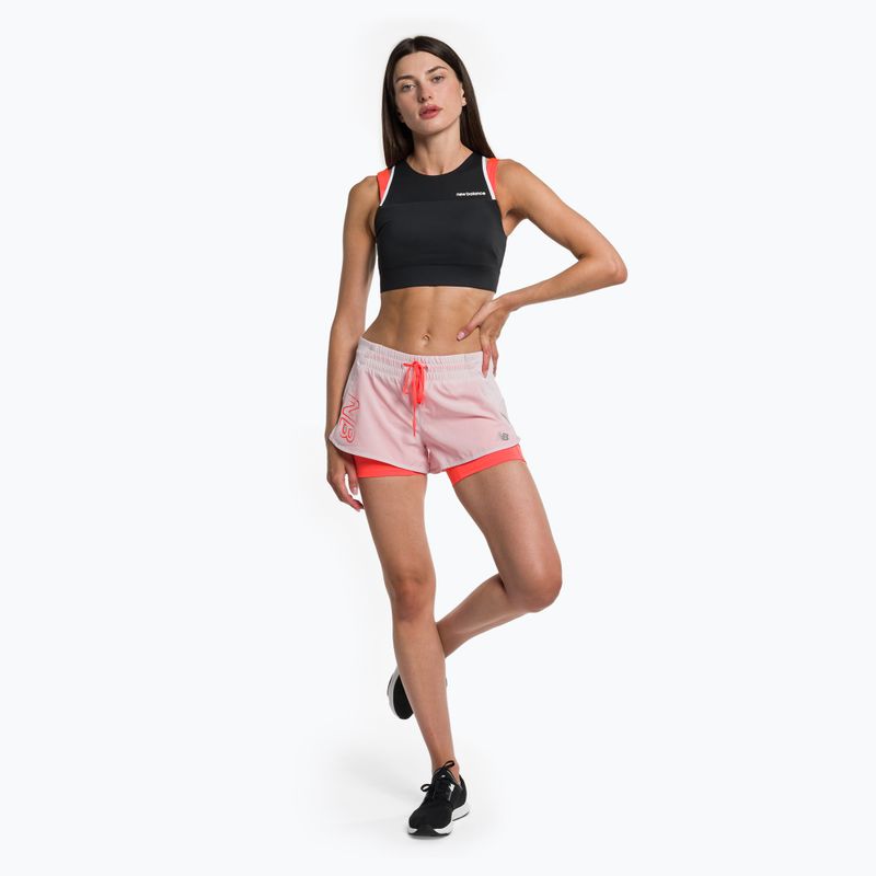 Női New Balance nyomtatott Impact Run 2In1 rózsaszín futónadrág WS21271SOI WS21271SOI 2