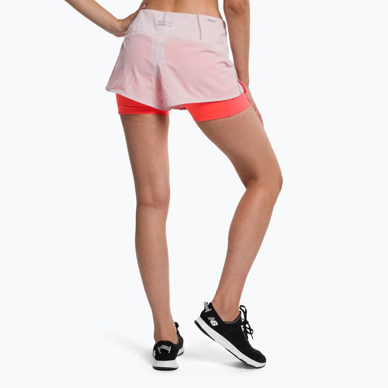 Női New Balance nyomtatott Impact Run 2In1 rózsaszín futónadrág WS21271SOI WS21271SOI 3