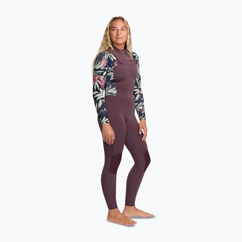 Női úszó neoprén ROXY 4/3 mm Swell Natural Front Zip black multi 3