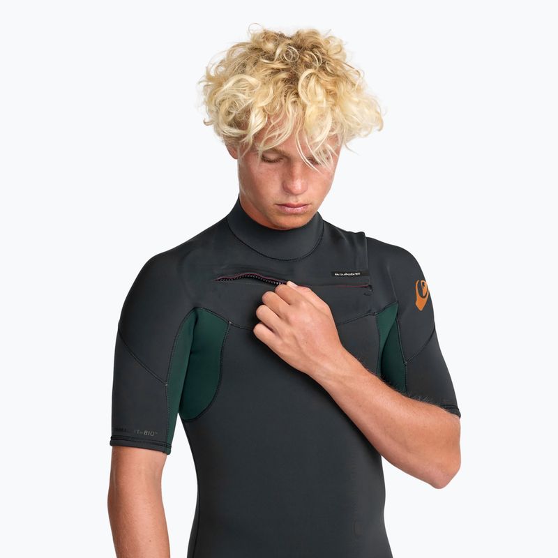 Férfi úszó neoprén Quiksilver Everyday Sessions 2/2 mm Chest Zip SS Spring jade 4
