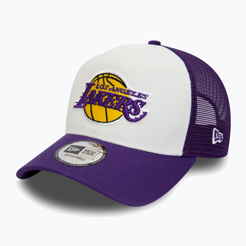 Férfi baseballsapka New Era Team Colour Block Trucker Los Angeles Lakers open misc