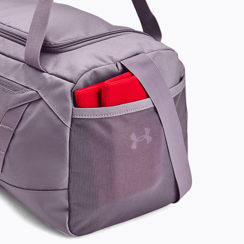 Under Armour Undeniable 5.0 Duffle XS 23 l lila szürke/metál pezsgő arany táska 5