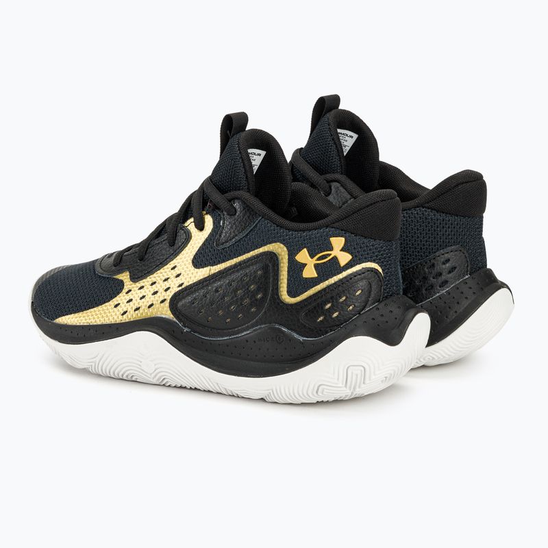 Under Armour Jet' 23 black/metallic gold/metallic gold kosárlabda cipő 3