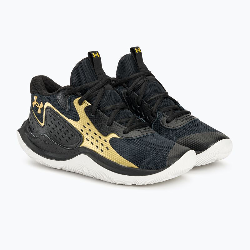 Under Armour Jet' 23 black/metallic gold/metallic gold kosárlabda cipő 4