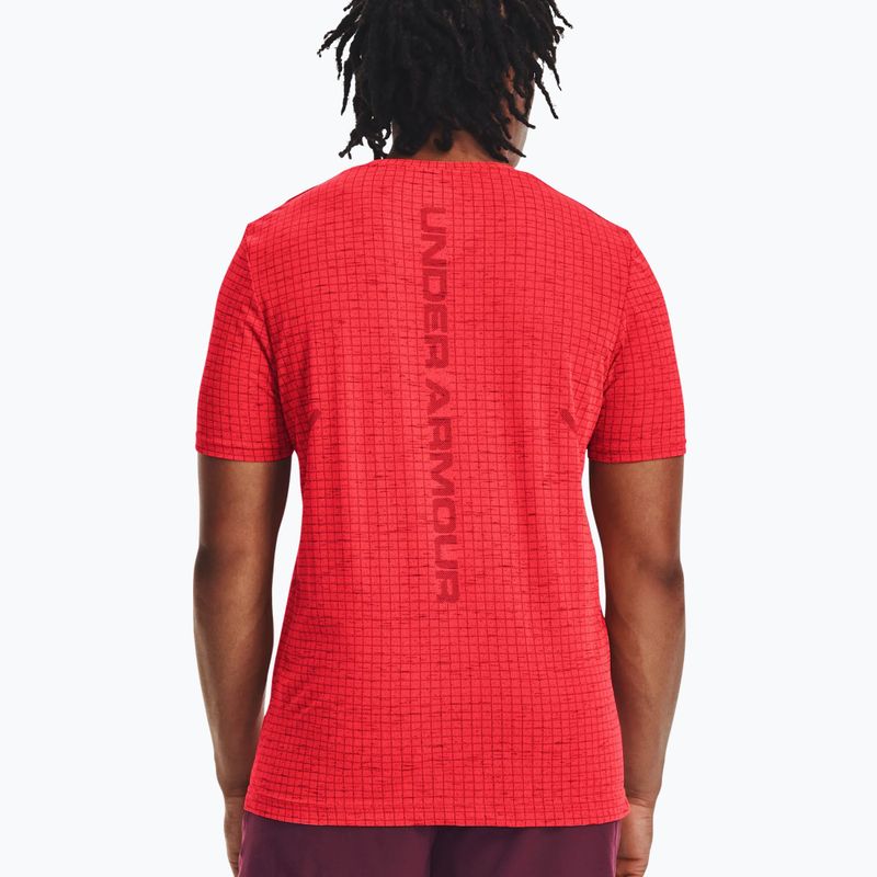 Férfi Under Armour Seamless Grid béta/sötét bordó edzőpóló 2