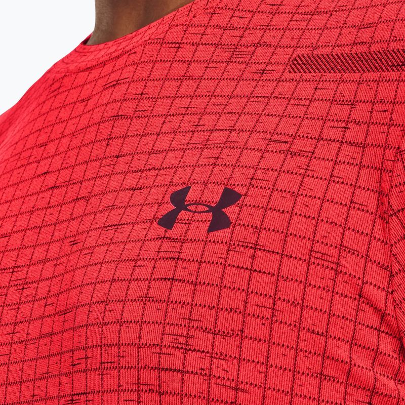 Férfi Under Armour Seamless Grid béta/sötét bordó edzőpóló 3