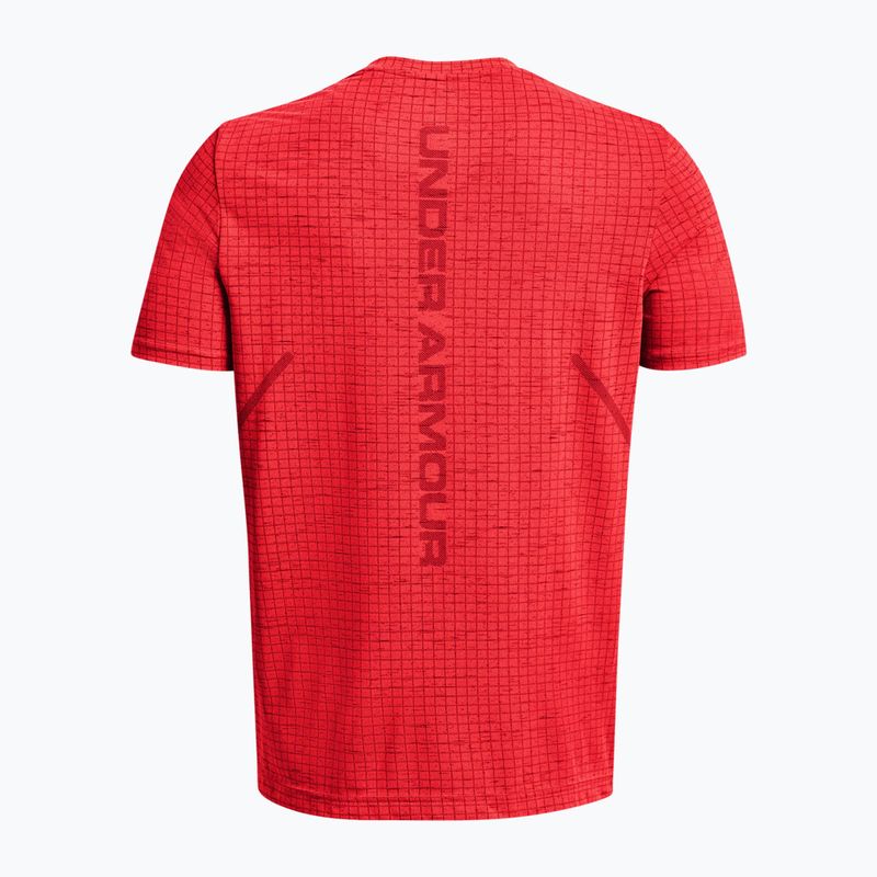 Férfi Under Armour Seamless Grid béta/sötét bordó edzőpóló 5