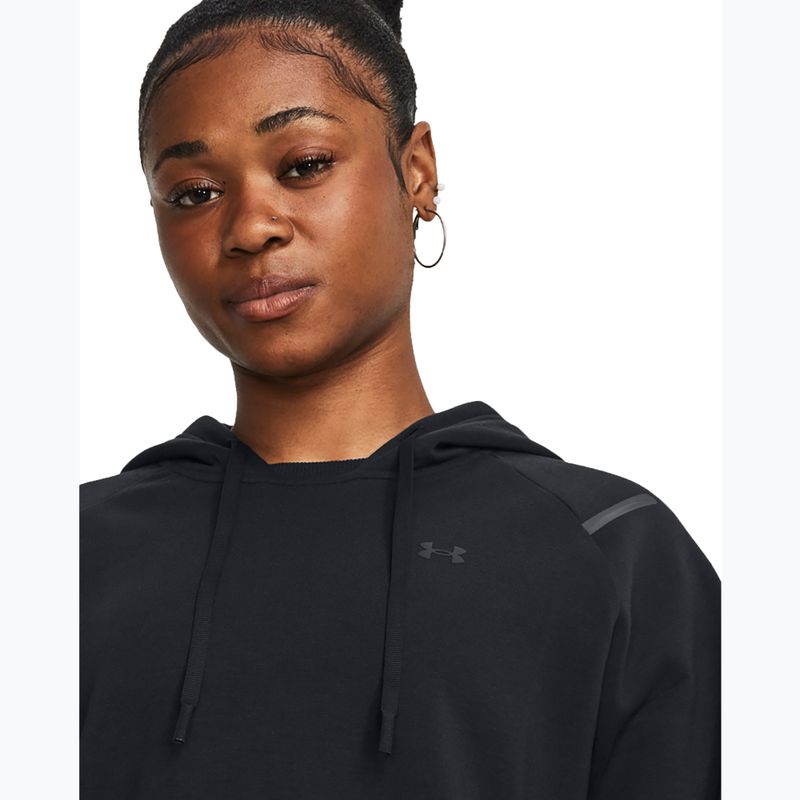 Női Under Armour Fleece kapucnis pulóver fekete/fekete 3