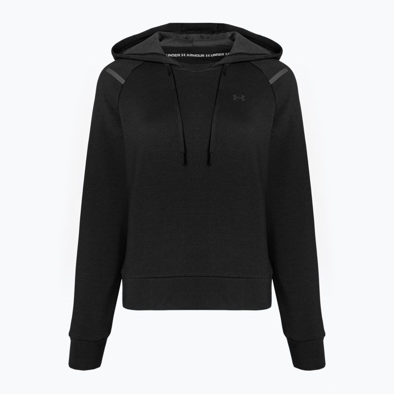 Női Under Armour Fleece kapucnis pulóver fekete/fekete 4