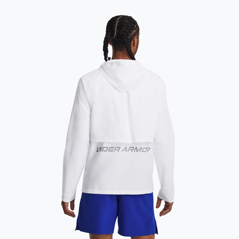 Férfi Under Armour Storm Run kapucnis fehér/acél/visszaverő futódzseki 3