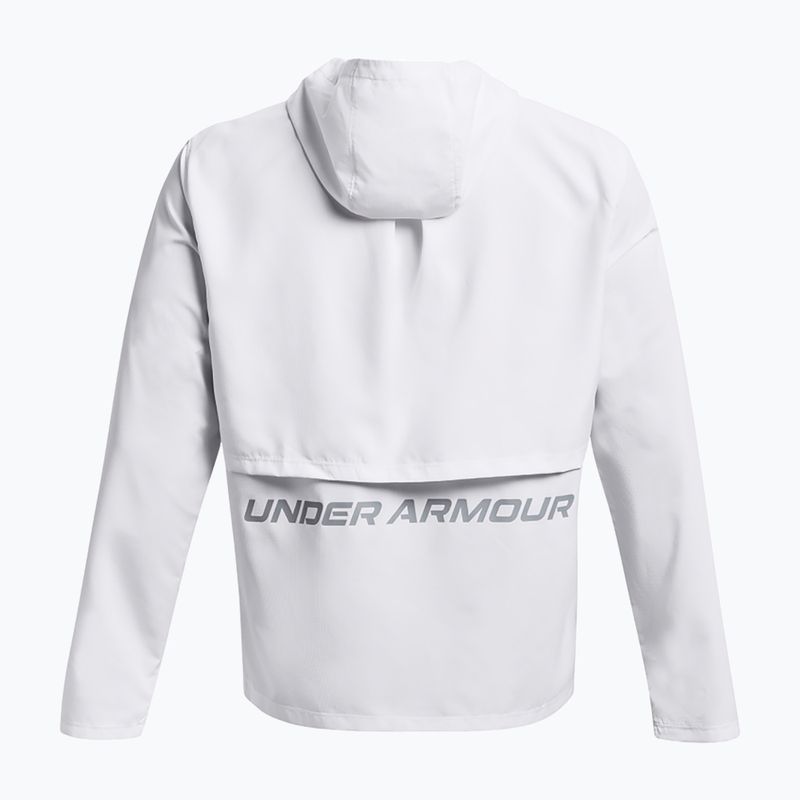 Férfi Under Armour Storm Run kapucnis fehér/acél/visszaverő futódzseki 5