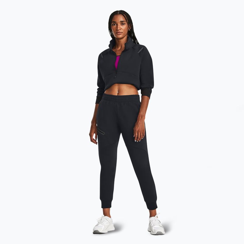 Női Under Armour Unstoppable Fleece jogger nadrág fekete/fekete 2