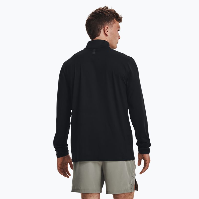 Férfi Under Armour Launch Pro 1/4 Zip fekete/fekete/fényvisszaverő futó hosszú ujjú ruha 3