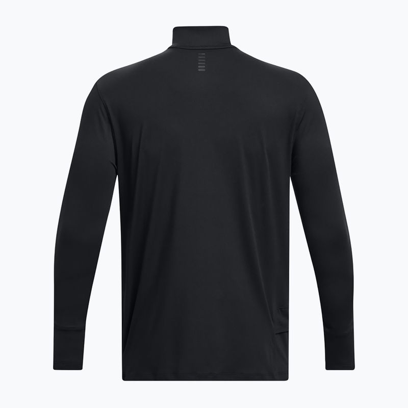 Férfi Under Armour Launch Pro 1/4 Zip fekete/fekete/fényvisszaverő futó hosszú ujjú ruha 9