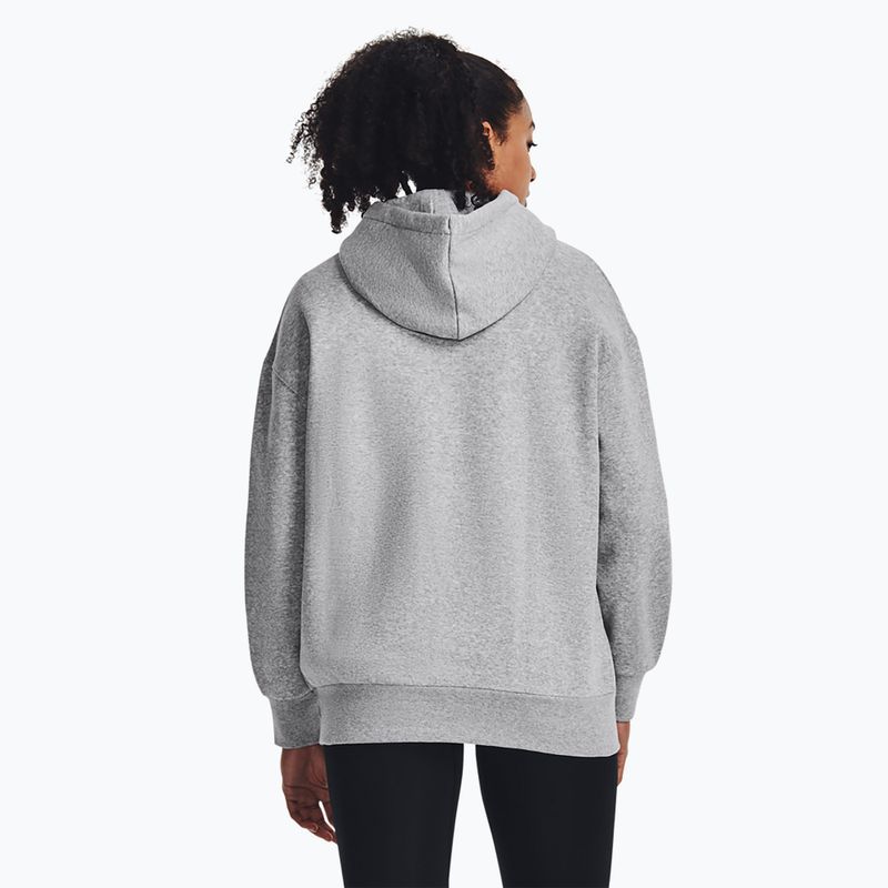 Női Under Armour Icon Fleece kapucnis pulóver mod gray light heather/white 3