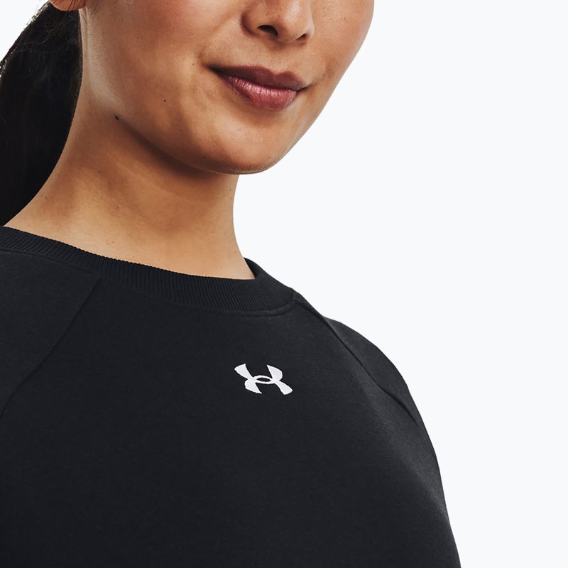 Női pulóver Under Armour Rival Fleece Crew black/white 4