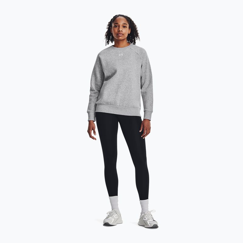 Női pulóver Under Armour Rival Fleece Crew mod gray light heather/white 2