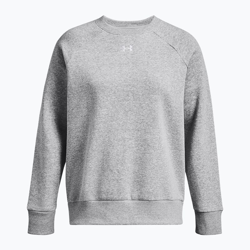 Női pulóver Under Armour Rival Fleece Crew mod gray light heather/white 5